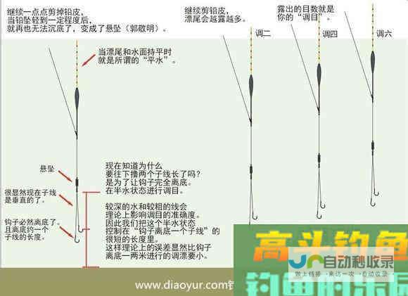 图文介绍调漂技巧之调四钓二的运用_调漂技巧_高斗钓鱼